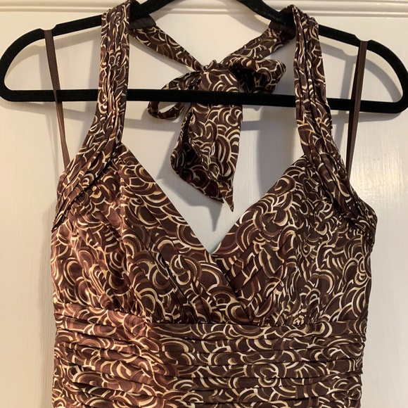 BCBGMaxAzria Brown Silk Dress - Picture 2 of 14